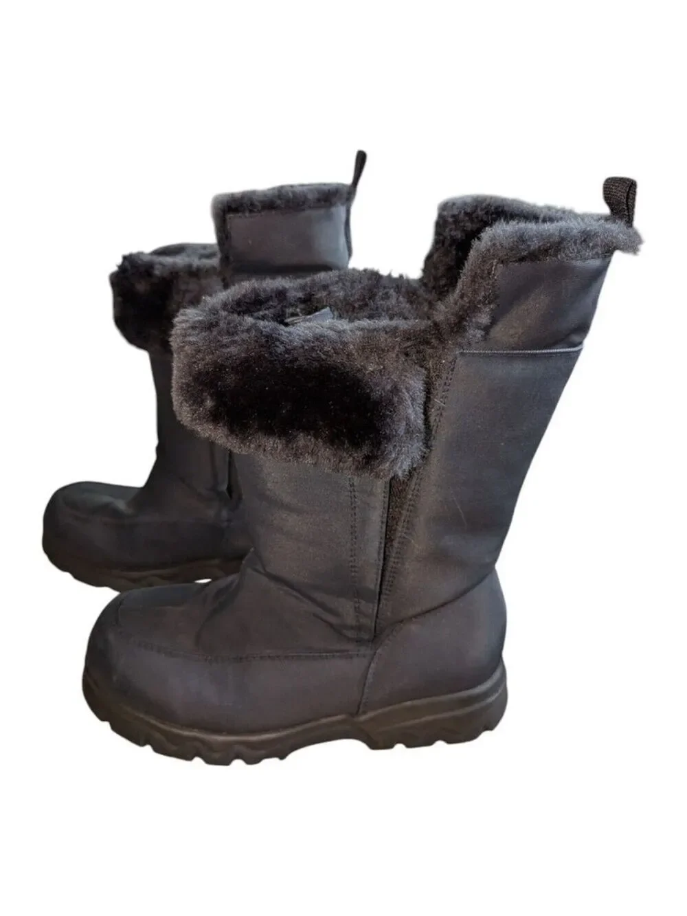 Lands End Navy Snow Boot Size 5 Side Hook & Loop Closure